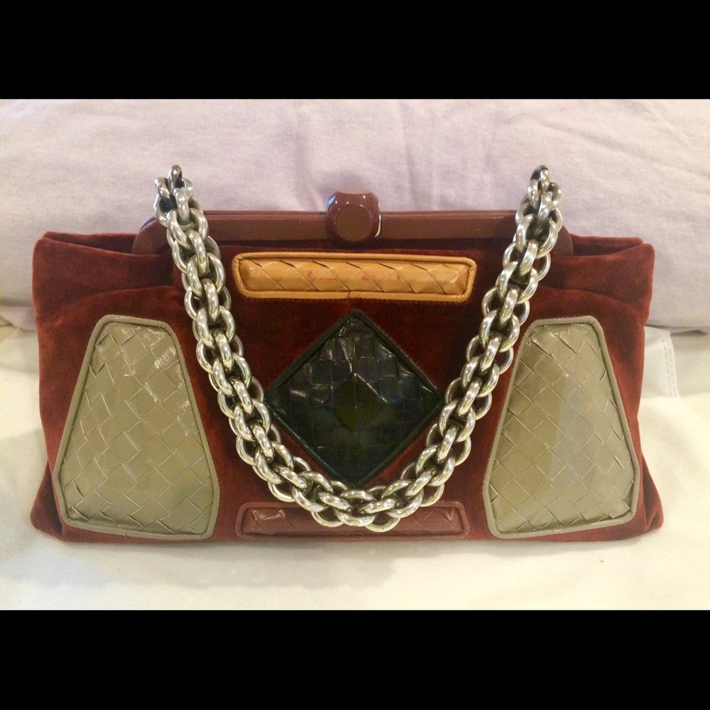 Bottega Veneta Limited Edition Velvet Leather Bag